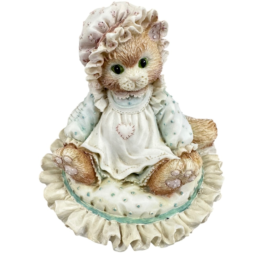 Vtg Calico‎ Kittens Susan Just Thinking About You 1992 Enesco 627917 whimsical